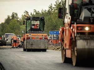 Noris remontdarbi uz Vidzemes šosejas starp “Sēnīti” un Siguldu