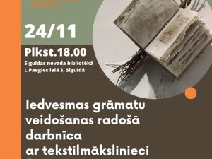 Aicina uz sajūtu un iedvesmas grāmatu veidošanas darbnīcu