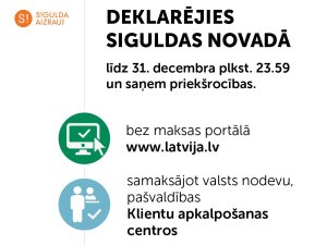 Deklarējies Siguldas novadā, lai saņemtu plašākas priekšrocības un atlaides!