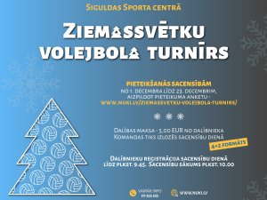 Norisināsies tradicionālais “Ziemassvētku volejbols turnīrs”