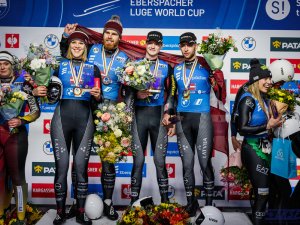 Pašmāju trasē Siguldā novadnieki divu nedēļu laikā uzrāda izcilus rezultātus Pasaules kausā kamaniņu sportā