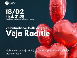 18. februārī Siguldas pagasta Kultūras namā norisināsies balle
