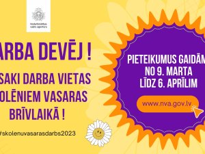 NVA aicina darba devējus pieteikties skolēnu nodarbinātības pasākumā