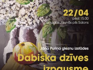 Norisināsies Jāņa Puriņa gleznu izstādes “Dabiska dzīves izpausme” atklāšana