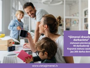 Siguldas novada pašvaldības centrālā pārvalde saņēmusi “Ģimenei draudzīga darbavieta” statusu