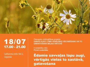 Uzsāks nodarbību ciklu par dabas augu lomu veselības veicināšanā