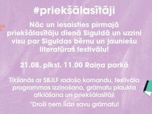 Raiņa parkā 21. augustā aicina uz priekšālasītāju dienu