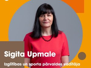 Izglītības un sporta pārvaldi vadīs Sigita Upmale