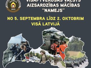 Latvijā norisināsies visaptverošas valsts aizsardzības mācības “Namejs 2023”
