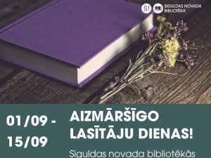 Aizmāršīgo lasītāju dienas Siguldas novada bibliotēkās