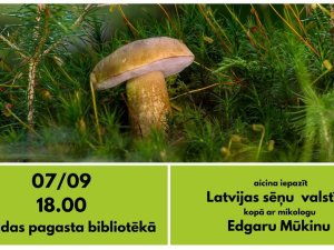 Siguldas pagasta bibliotēka aicina iepazīt Latvijas sēnes