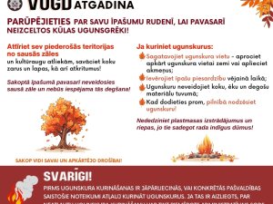 Parūpējies par savu īpašumu rudenī, lai pavasarī nedeg sausā zāle un krūmāji!