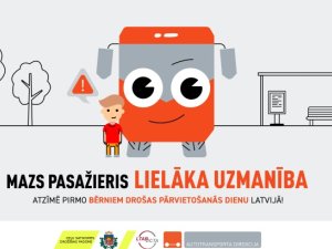 Turpina izglītot bērnus par drošību sabiedriskajā transportā un ceļu satiksmē