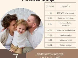 Notiks bezmaksas nodarbības vecākiem par bērnu audzināšanu