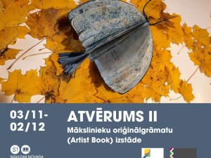 Novada bibliotēkā skatāma mākslinieku oriģinālgrāmatu izstāde “ATVĒRUMS-2”
