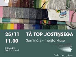 Krimuldas Tautas namā aicina uz jostiņsegu aušanas meistarklasi