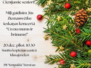 Ziemassvētku ieskaņas koncerts Sunīšu Kopienas centrā