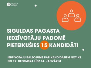 Siguldas pagasta iedzīvotāju padomē pieteikušies 15 kandidāti