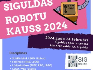 Sestdien jau desmito reizi norisināsies “Siguldas Robotu kauss 2024”