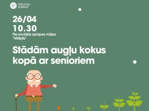 Aicina stādīt augļu kokus kopā ar senioriem Mālpilī