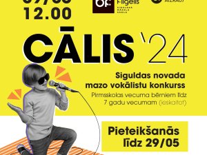 Siguldas novada bērnus aicina pieteikties vokālistu konkursā “Cālis 2024”