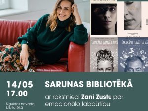 Aicina uz tikšanos ar grāmatu autori Zani Zustu par emocionālo labbūtību