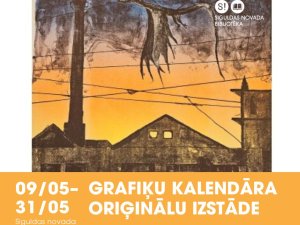 Siguldas novada bibliotēkā apskatāma Grafiķu kalendāra izstāde