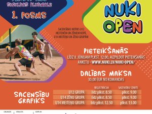 Norisināsies jaunatnes pludmales volejbola sacensības “NUKI Open”