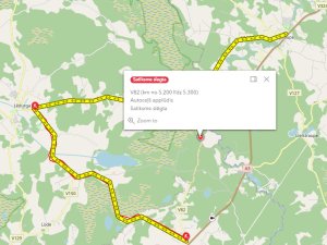 Applūdis autoceļš Inciems–Straupe; aicina izvēlēties citus maršrutus